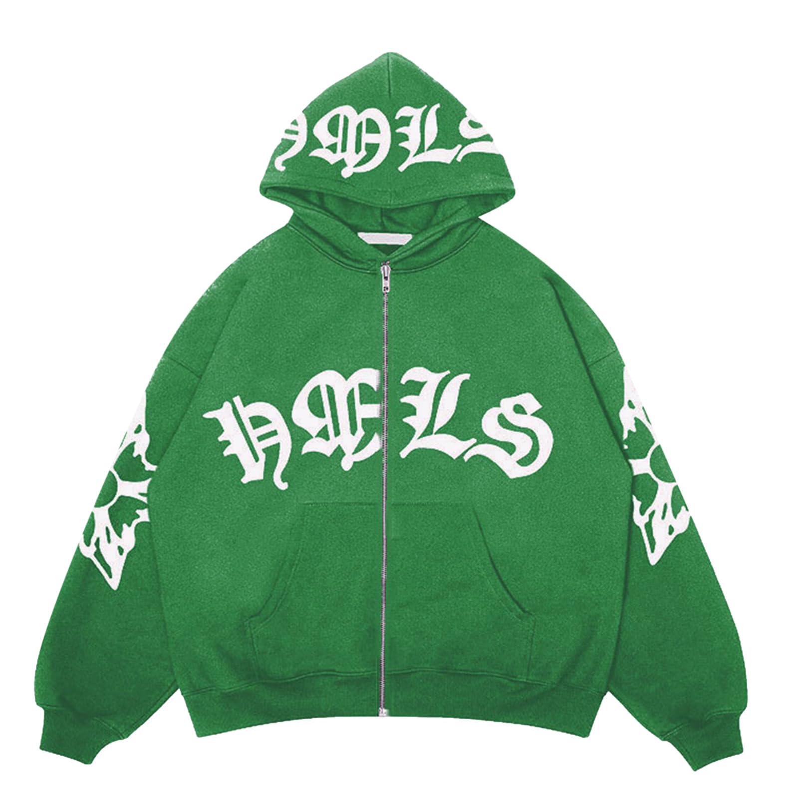 PUCHEN Sudadera Punk Suelta - Sudadera de Manga Larga con Cremallera - Exquisita Sudadera con Capucha Flexible y Holgada en Estilo Y2K, Regalo de cumpleaños para Hombres y Mujeres