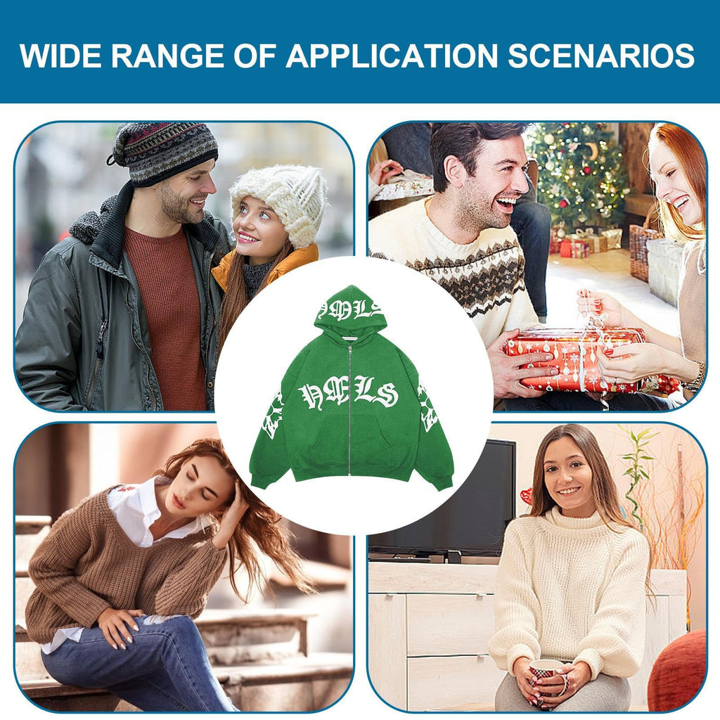 PUCHEN Sudadera Punk Suelta - Sudadera de Manga Larga con Cremallera - Exquisita Sudadera con Capucha Flexible y Holgada en Estilo Y2K, Regalo de cumpleaños para Hombres y Mujeres