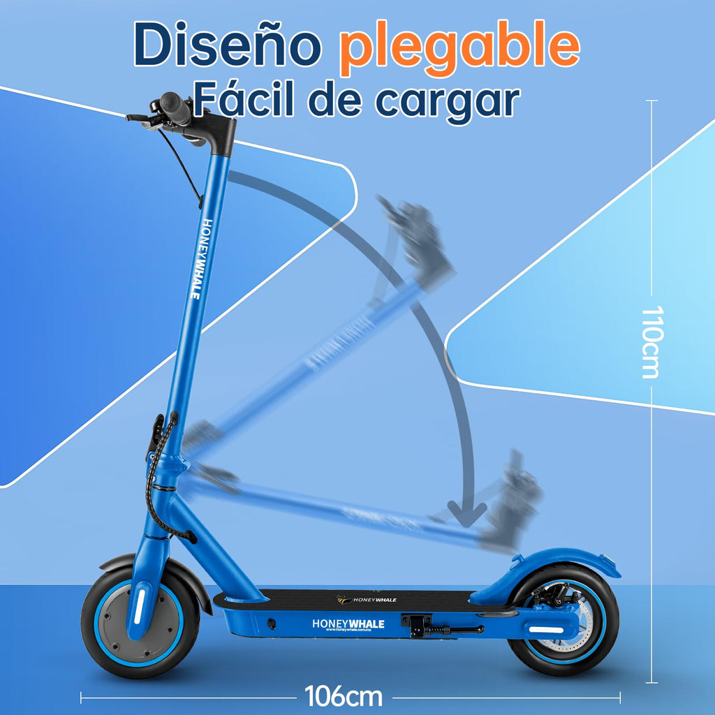 HONEYWHALE M2 Pro Scooter Eléctrico Plegable para Adultos, Motor de 500 W de Potencia Máxima, 22km con una Carga Completa, Velocidad Máxima 32km/h, Patin Eléctrico con App Control Bluetooth - KICK SHOP