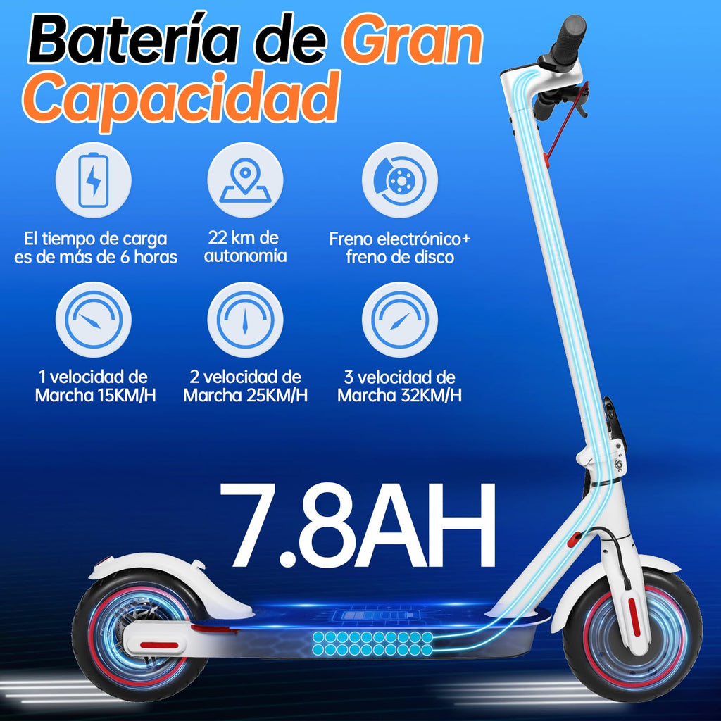 HONEYWHALE M2 Pro Scooter Eléctrico Plegable para Adultos, Motor de 500 W de Potencia Máxima, 22km con una Carga Completa, Velocidad Máxima 32km/h, Patin Eléctrico con App Control Bluetooth - KICK SHOP