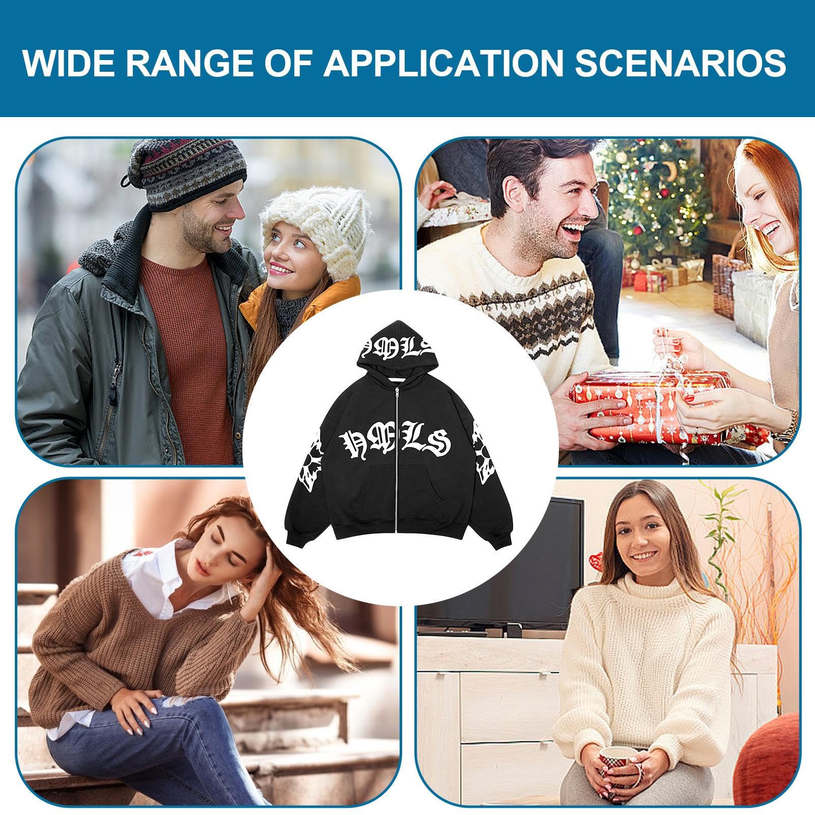 PUCHEN Sudadera Punk Suelta - Sudadera de Manga Larga con Cremallera - Exquisita Sudadera con Capucha Flexible y Holgada en Estilo Y2K, Regalo de cumpleaños para Hombres y Mujeres - KICK SHOP