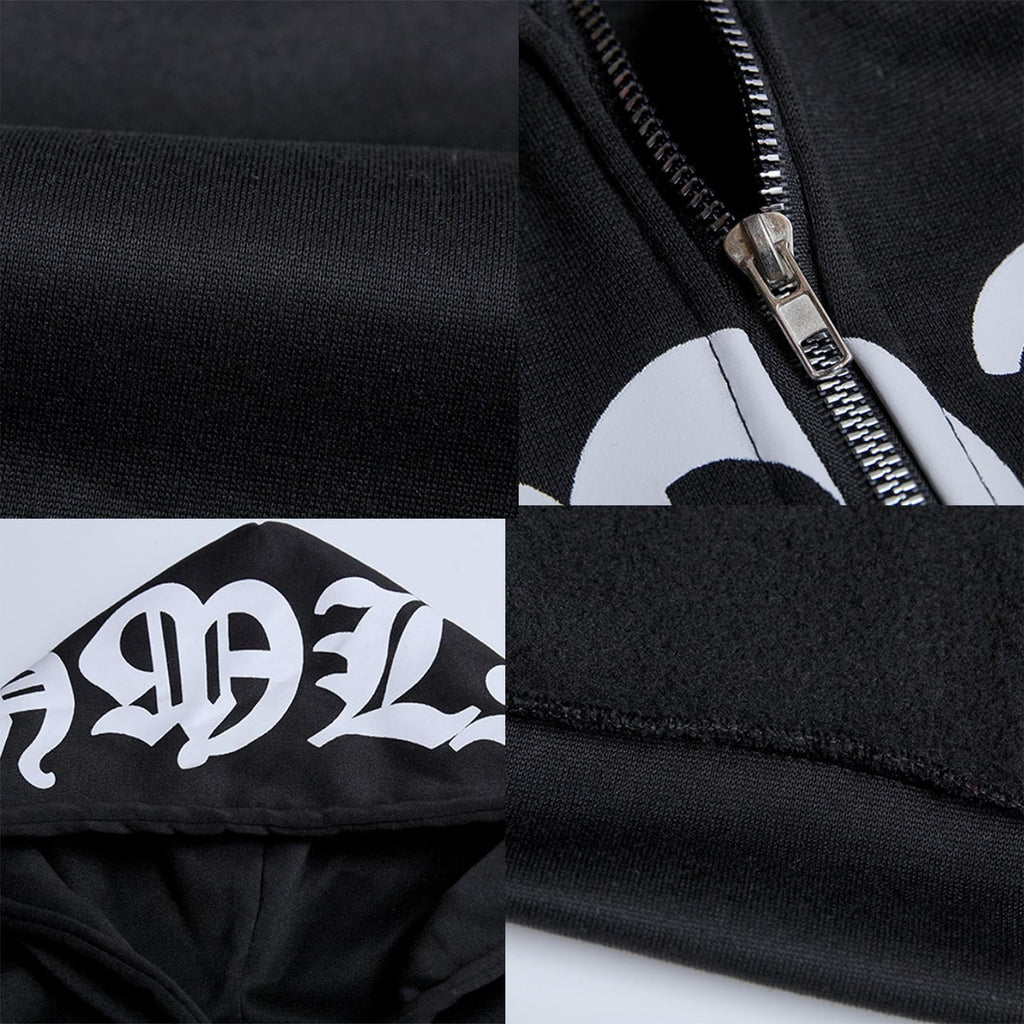 PUCHEN Sudadera Punk Suelta - Sudadera de Manga Larga con Cremallera - Exquisita Sudadera con Capucha Flexible y Holgada en Estilo Y2K, Regalo de cumpleaños para Hombres y Mujeres - KICK SHOP