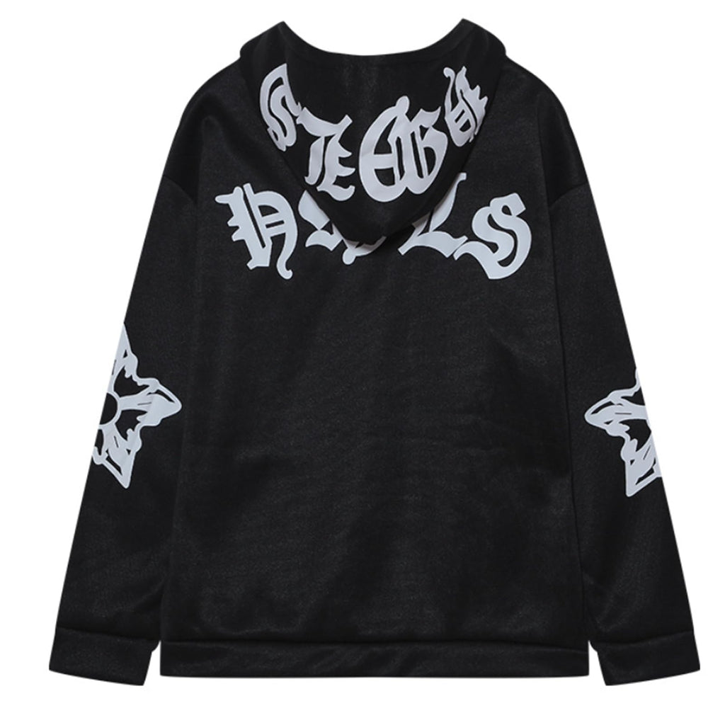 PUCHEN Sudadera Punk Suelta - Sudadera de Manga Larga con Cremallera - Exquisita Sudadera con Capucha Flexible y Holgada en Estilo Y2K, Regalo de cumpleaños para Hombres y Mujeres - KICK SHOP