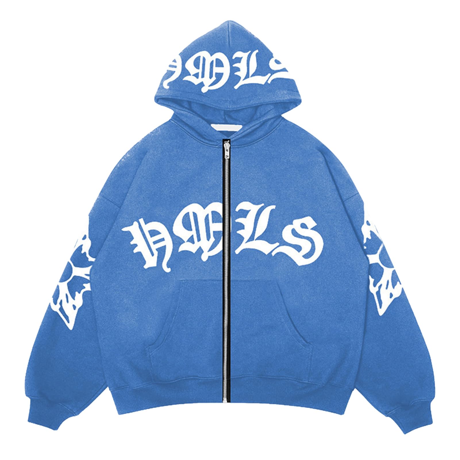 PUCHEN Sudadera Punk Suelta - Sudadera de Manga Larga con Cremallera - Exquisita Sudadera con Capucha Flexible y Holgada en Estilo Y2K, Regalo de cumpleaños para Hombres y Mujeres - KICK SHOP